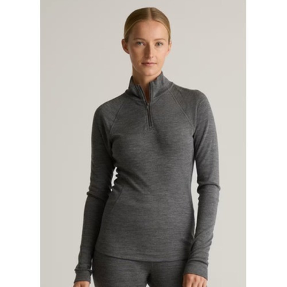 Quince 1/4 Zip Merino Wool Top Womens S Gray Base Layer Warm Winter Apres Ski